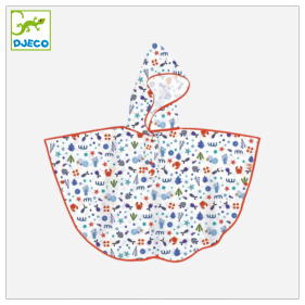 Kinder Regencape DJECO, 3/5 Jahre - rot